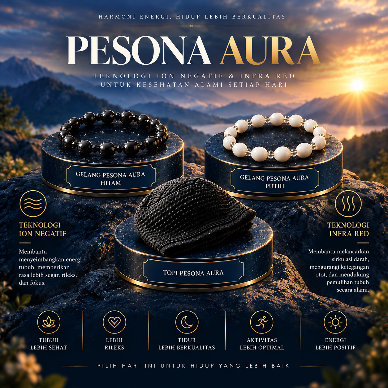 Pesona Aura - Gelang & Topi Pesona Aura